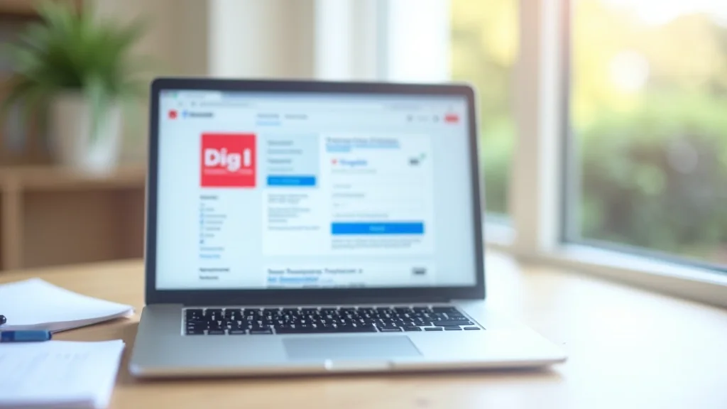 Laptop met een e-mailbericht op het scherm